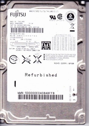 MHW206RBH Fujitsu 60GB SATA 2.5 Inch Hard Drive