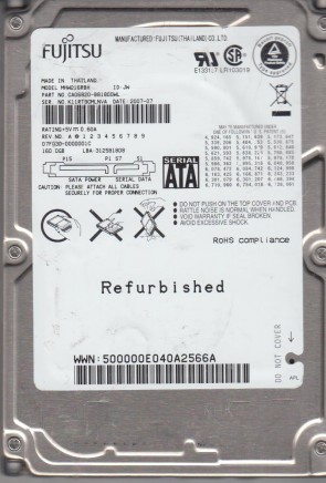 MHW216RBH Fujitsu 160GB SATA 2.5 Inch Hard Drive