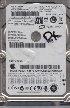 MHY2160BH Fujitsu 160GB SATA 2.5 Inch Hard Drive