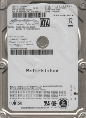 MHY220RBH Fujitsu 200GB SATA 2.5 Inch Hard Drive