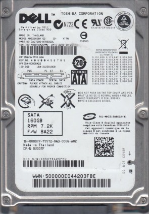 FujitsuMHZ2160BK160 GBSATA2.5