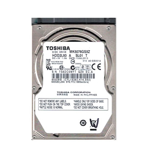 ToshibaMK5076GSXZ500 GBSATA2.5