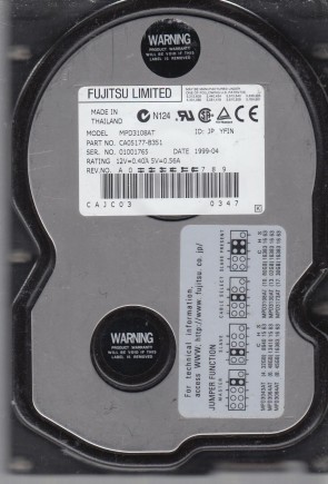 MPD3108AT Fujitsu 10.8GB IDE 3.5 Inch Hard Drive
