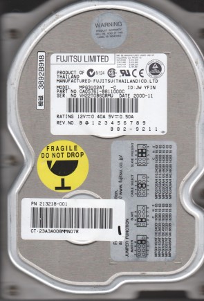 MPG3102AT Fujitsu 10GB IDE 3.5 Inch Hard Drive