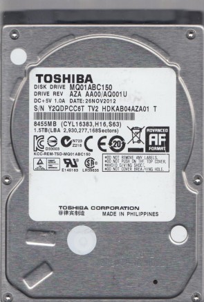 Toshiba MQ01ABC150 - HDD FAQs