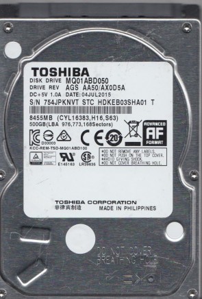 Toshiba MQ01ABD050 - HDD FAQs