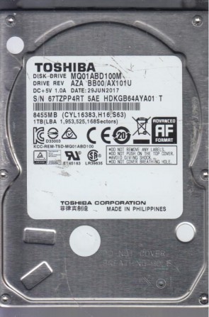 Toshiba MQ01ABD100M
