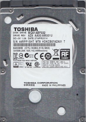 ToshibaMQ01ABF032H320 GBSATA2.5