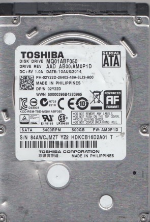 ToshibaMQ01ABF050H500 GBSATA2.5