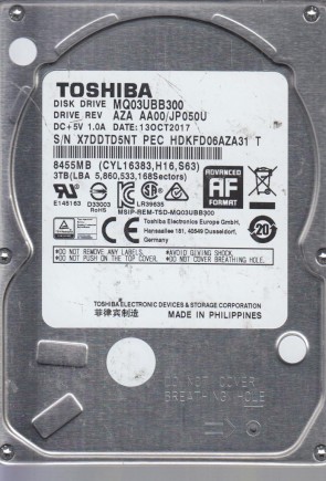 MQ03UBB300 Toshiba 3TB USB 2.5 Inch Hard Drive