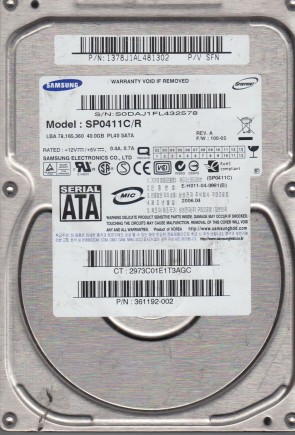 SamsungSP0411C40 GBSATA3.5