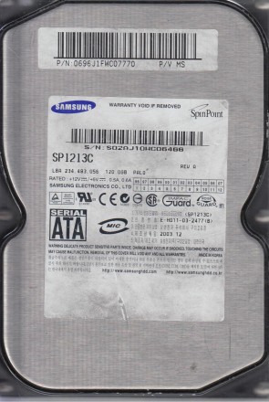 SP1213C Samsung 120GB SATA 3.5 Inch Hard Drive
