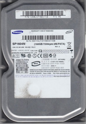 SP1604N Samsung 160GB IDE 3.5 Inch Hard Drive