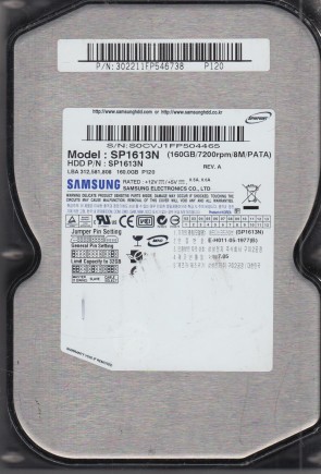 SP1613N Samsung 160GB IDE 3.5 Inch Hard Drive