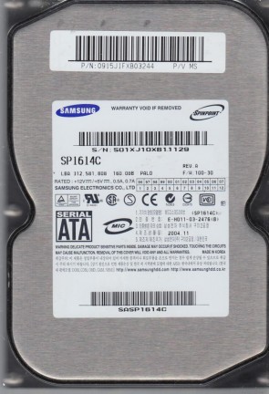 SP1614C Samsung 160GB IDE 3.5 Inch Hard Drive