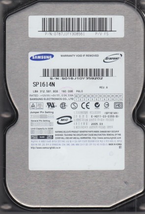 SP1614N Samsung 160GB IDE 3.5 Inch Hard Drive