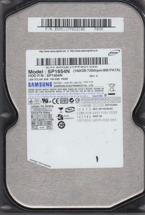 SP1654N Samsung 160GB IDE 3.5 Inch Hard Drive