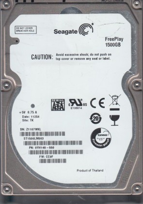 ST1500LM003 Seagate 1.5TB SATA 2.5 Inch Hard Drive