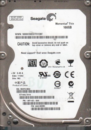 ST160LT016 Seagate 160GB SATA 2.5 Inch Hard Drive