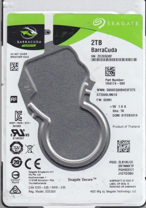 ST2000LM010 Seagate 2TB SATA 2.5 Inch Hard Drive