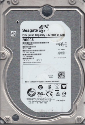 ST2000NM0054 Seagate 2TB SAS 3.5 Inch Hard Drive