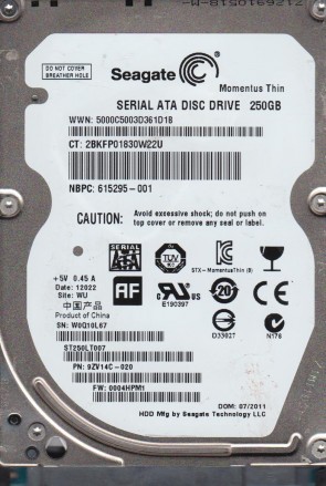 ST250LT007 Seagate 250GB SATA 2.5 Inch Hard Drive