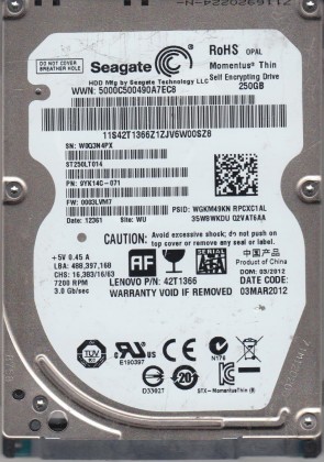 SeagateST250LT014250 GBSATA2.5