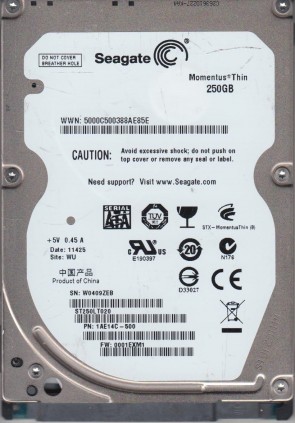 ST250LT020 Seagate 250GB SATA 2.5 Inch Hard Drive