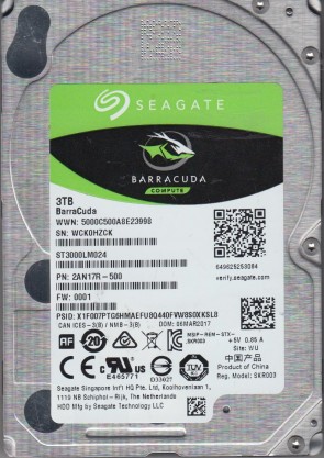ST3000LM024 Seagate 3TB SATA 2.5 Inch Hard Drive
