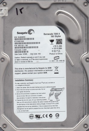 ST3100011A Seagate 160GB SATA 3.5 Inch Hard Drive