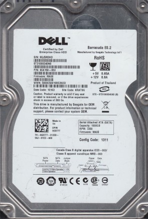 ST31000340NS Seagate 1TB SATA 3.5 Inch Hard Drive