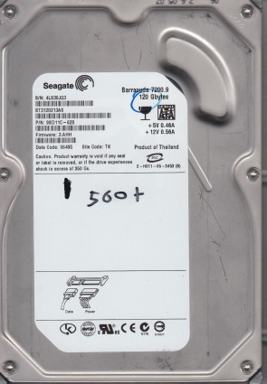 ST3120213A Seagate 120GB IDE 3.5 Inch Hard Drive