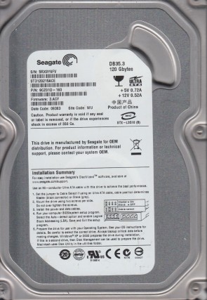ST3120215ACE Seagate 120GB IDE 3.5 Inch Hard Drive
