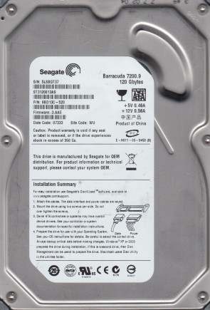 SeagateST3120813A120 GBIDE3.5