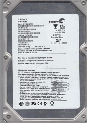 SeagateST3160022A160 GBIDE3.5