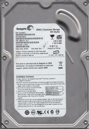 ST3160212A Seagate 160GB IDE 3.5 Inch Hard Drive