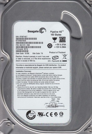SeagateST3160310CS160 GBSATA3.5