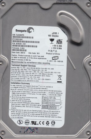 SeagateST3160812AV160 GBIDE3.5