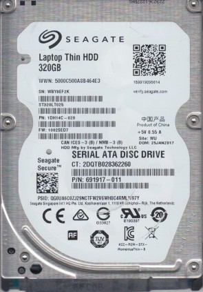 ST320LT025 Seagate 320GB SATA 2.5 Inch Hard Drive