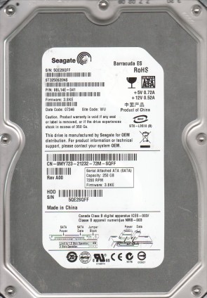 ST3250620NS Seagate 250GB SATA 3.5 Inch Hard Drive