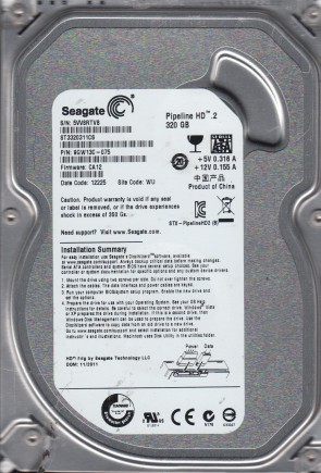 ST3320311CS Seagate 320GB SATA 3.5 Inch Hard Drive