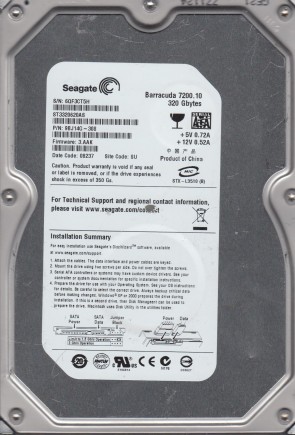 ST3320620A Seagate 320GB IDE 3.5 Inch Hard Drive