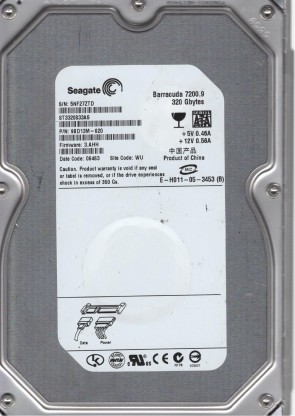 ST3320833AS Seagate 320GB SATA 3.5 Inch Hard Drive