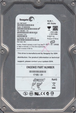 ST3400832NS Seagate 400GB SATA 3.5 Inch Hard Drive