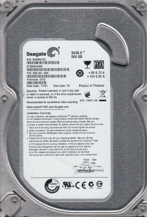 ST3500410SV Seagate 500GB SATA 3.5 Inch Hard Drive