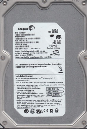 SeagateST3500630AV500 GBIDE3.5