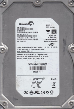 ST3500641NS Seagate 500GB SATA 3.5 Inch Hard Drive