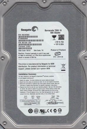 SeagateST3500830AS500 GBSATA3.5