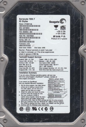 SeagateST360014A60 GBIDE3.5