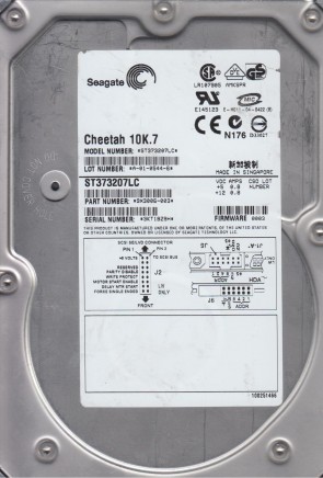 ST373207LC Seagate 73GB SCSI 3.5 Inch Hard Drive